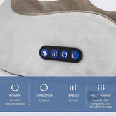 Portable U-Shape Neck Massager Pillow with Heat & Vibration USB Rechargeable Kneading for Neck Shoulder Muscle Relaxation